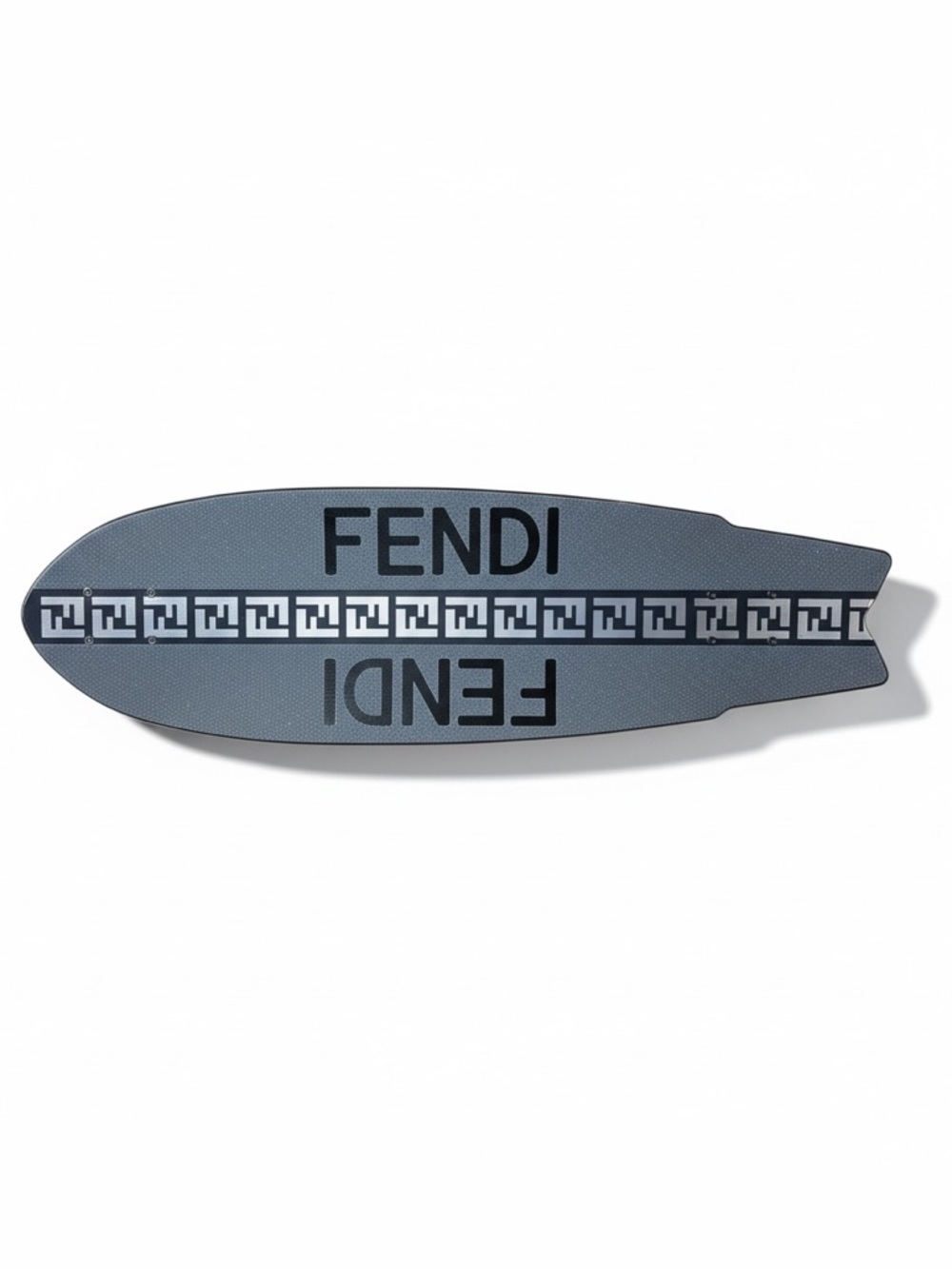 Fendi Gray-Blue Graphic Logo Skateboard Deck - Picture 5 of 14